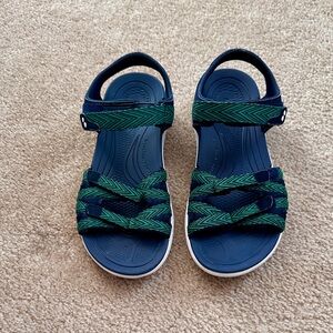 Ryka Navy and Green Women's Sandals